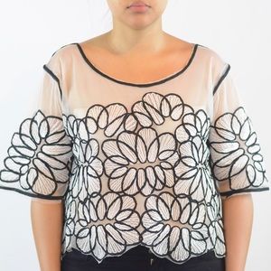 Pullover Embroidered Floral Shirt